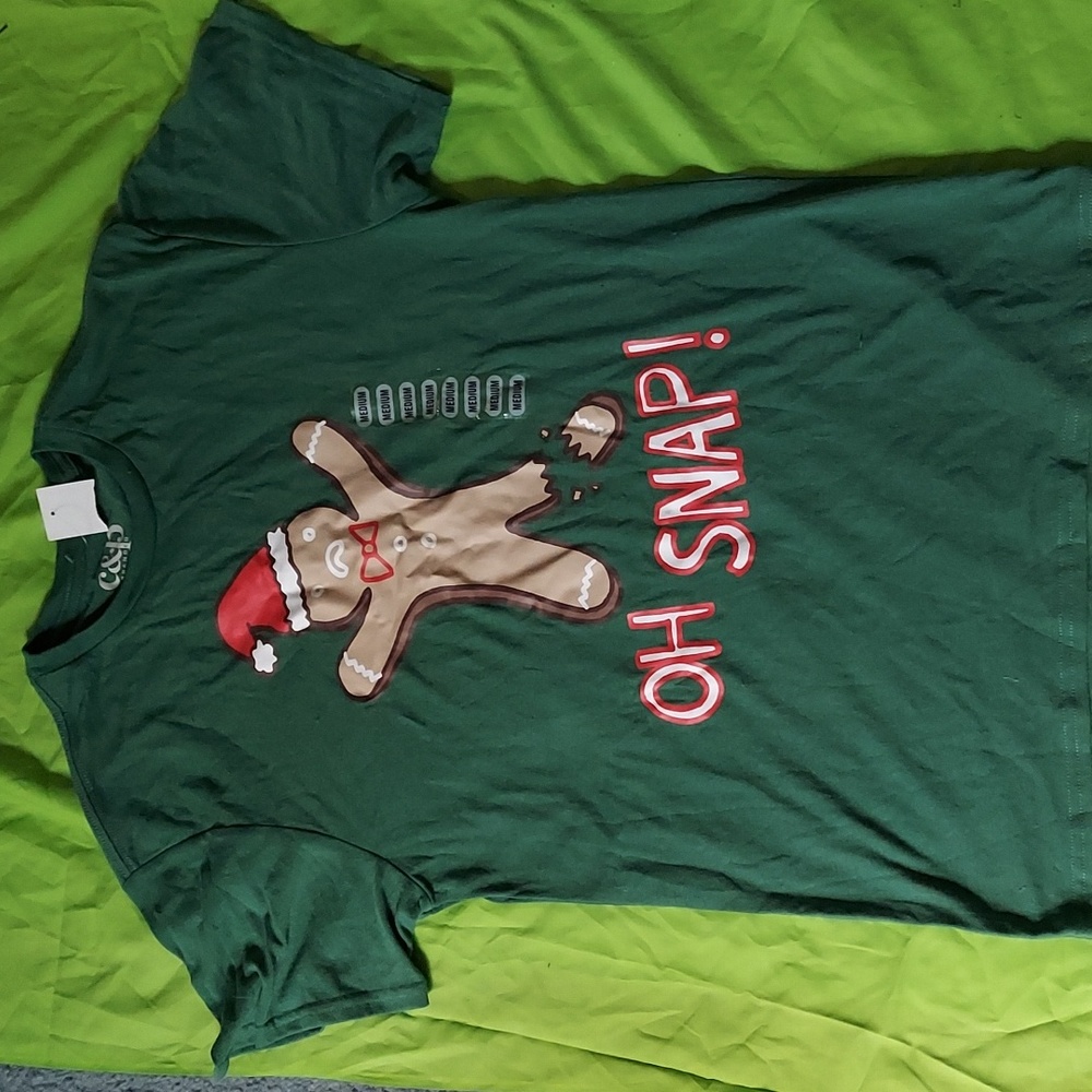 Gingerbread man Christmas t- shirt by C&P